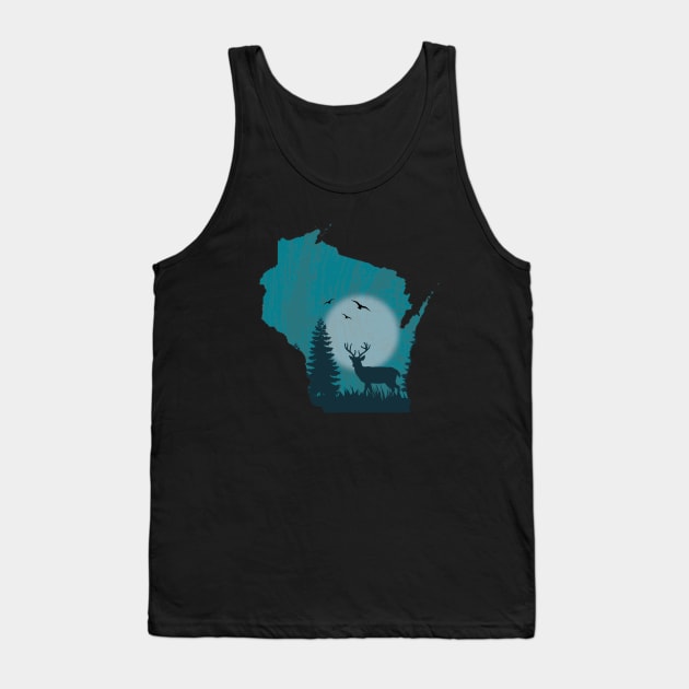 Wisconsin Deer Hunting Tank Top by DoctorWatsonDesigns